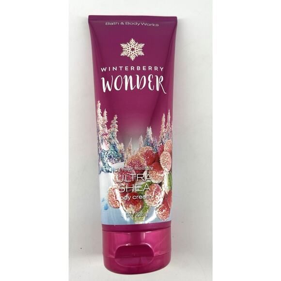 Bath & Body Works WINTERBERRY WONDER 8oz Body Cream Lotion Holiday Christmas New - Picture 1 of 2